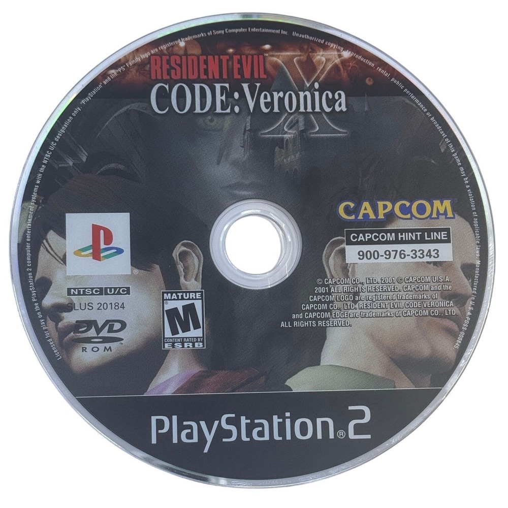 Resident Evil CODE: Veronica PlayStation 2 PS2 Game‎ Capcom Horror Survival
